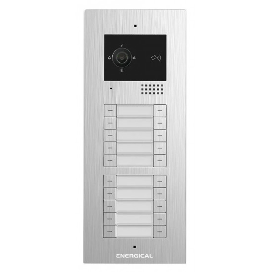 Sonnette d'appartement de 20 boutons avec lecteur RFID ENERGICAL VFE09B20